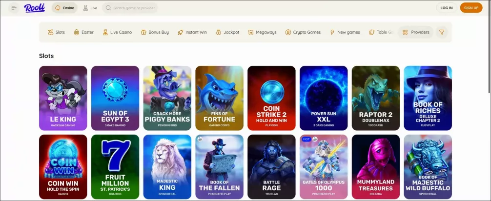 Rooli Casino UP TO 4,000 CAD + 475 Free Spins